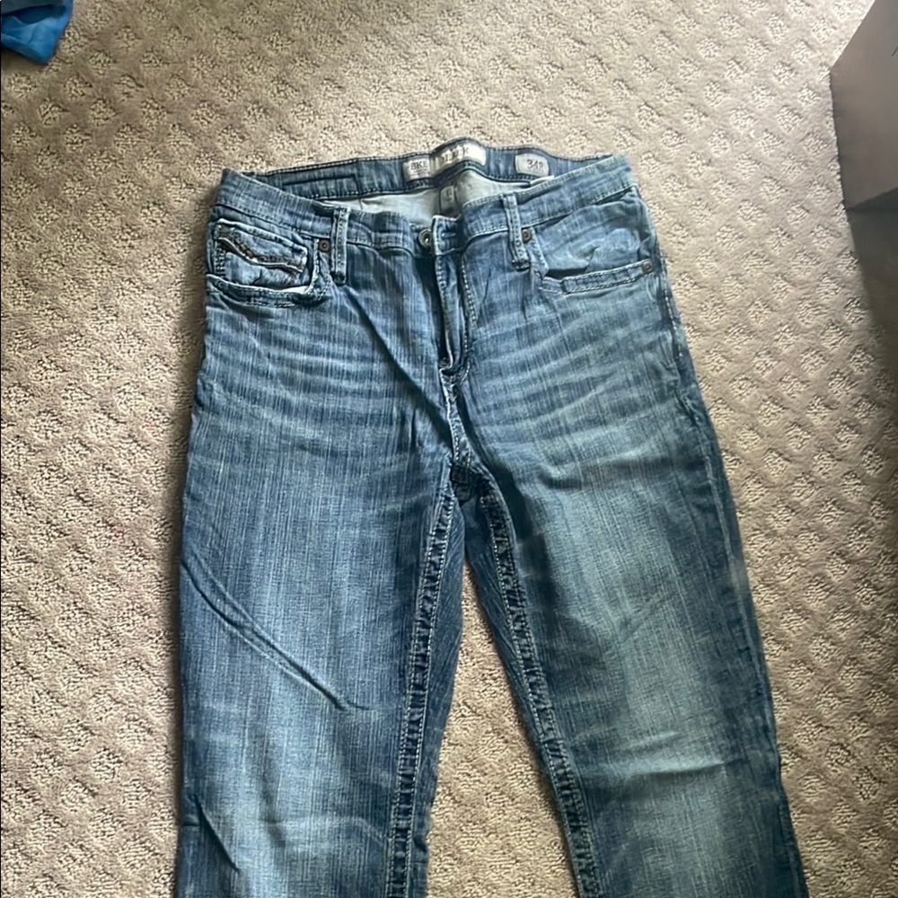 Men's Classic Blue Straight Leg Jeans